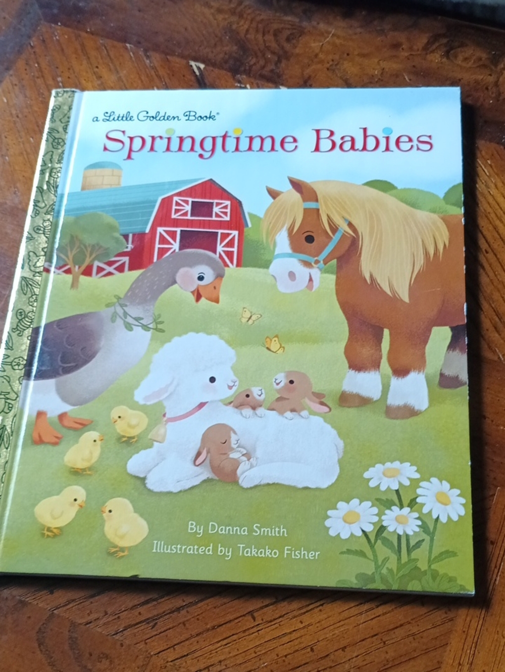 Springtime Babies Little Golden Book - Colorful Farm Illustration